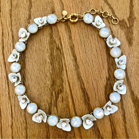 J. Crew Jewelry - J.Crew | Iridescent Brulee Floral Necklace | 16” Adjustable